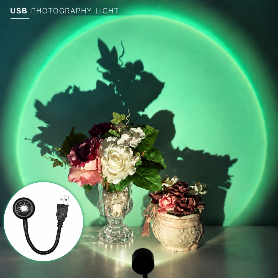 Sunset Lamp Projection - 5V USB Photography Sunset Projector Light