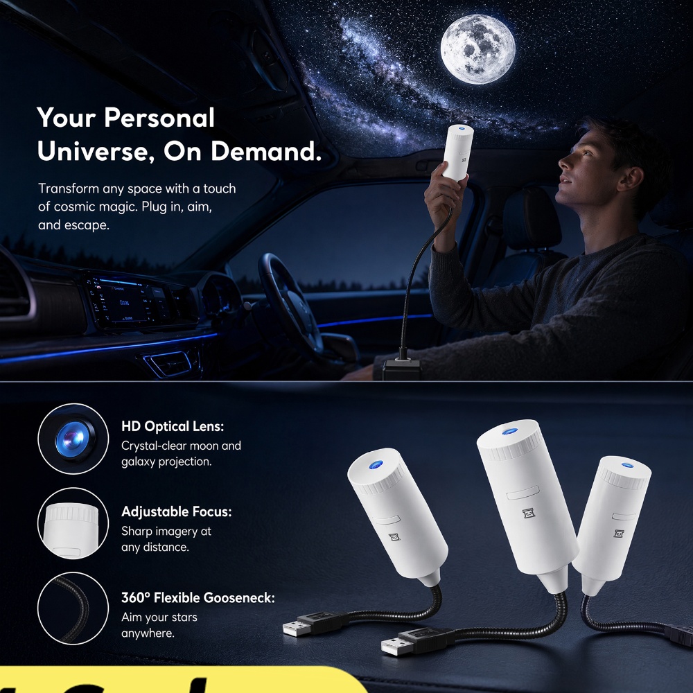 Lighting Decoration For Home - Mini Galaxy Star Projector Two In