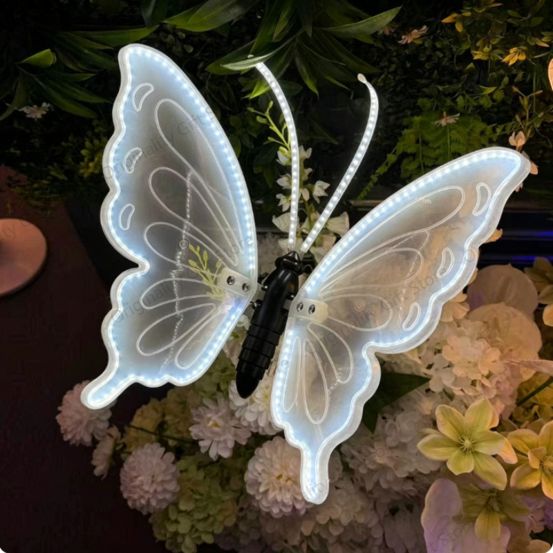 Outdoor Lighting Wedding Decor - 60cm/40cm/30cm LED Outdoor Simulation Dynamic Butterfly