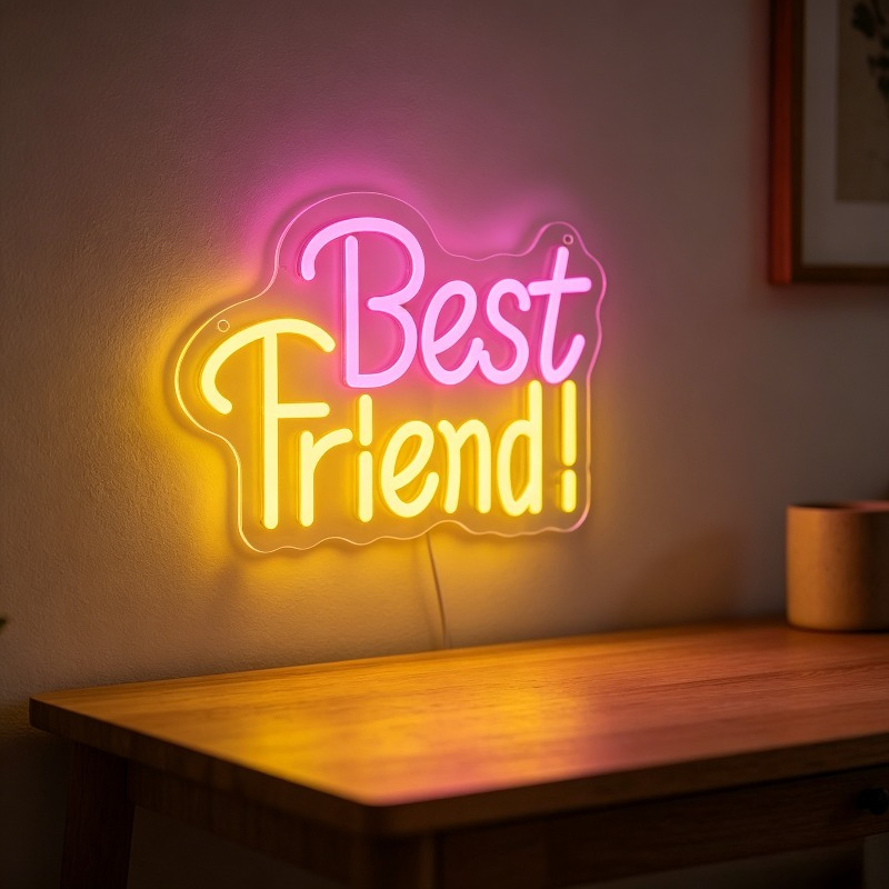 Best Friend Neon Light Sign Di - Bedroom Lighting Decor Ideas review and price