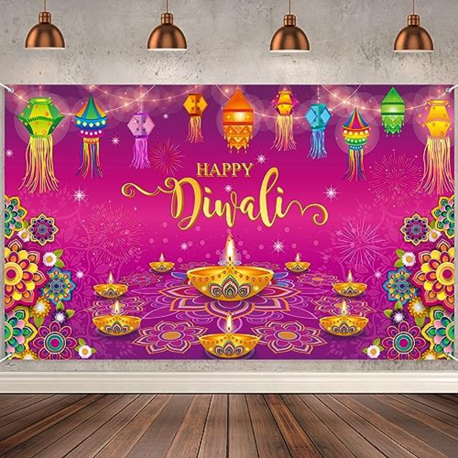 Happy Diwali Backdrop Banner D - Lighting Decoration For Diwali review and price