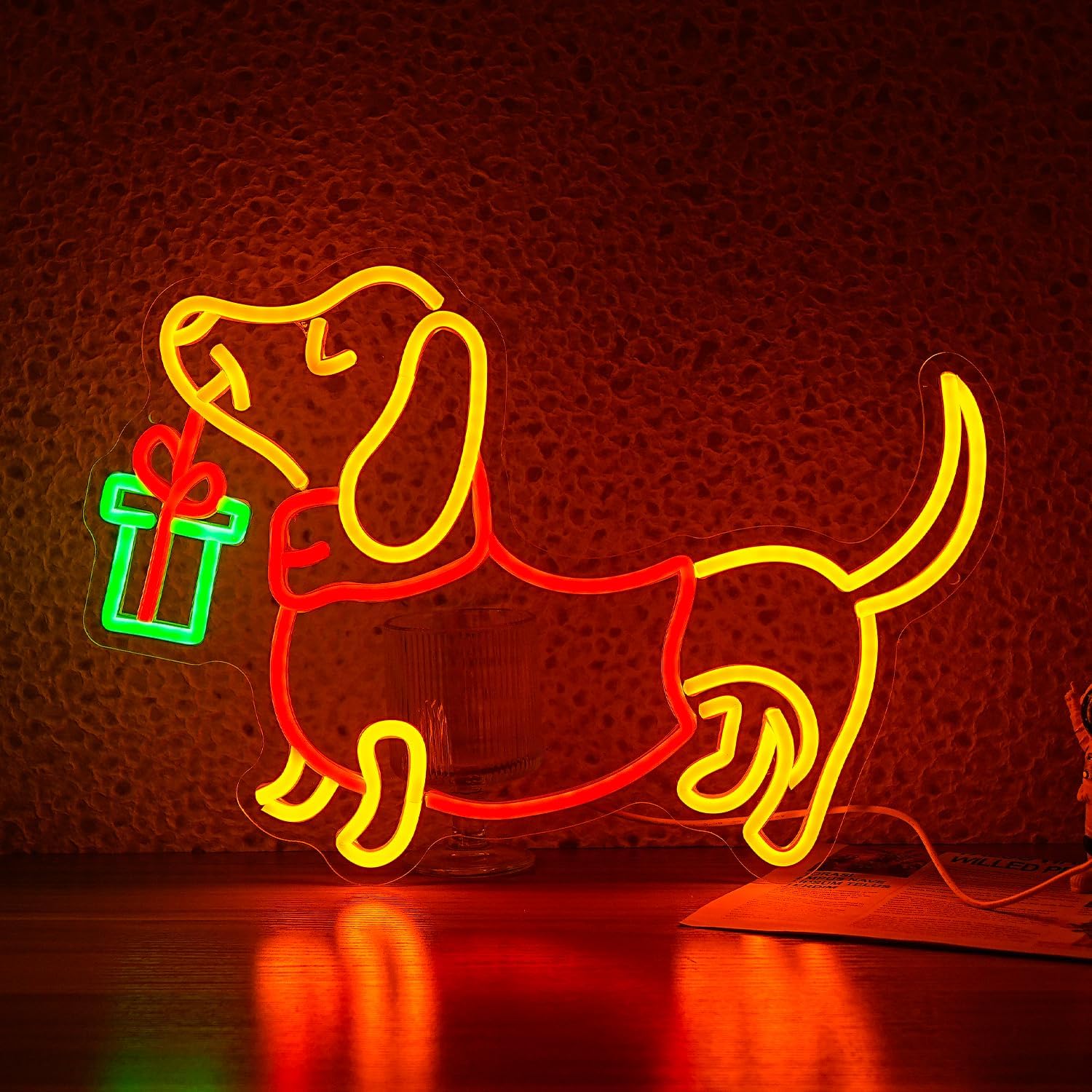 USB Dimmable Dachshund Neon Si - Bedroom Lighting Decor Ideas review and price