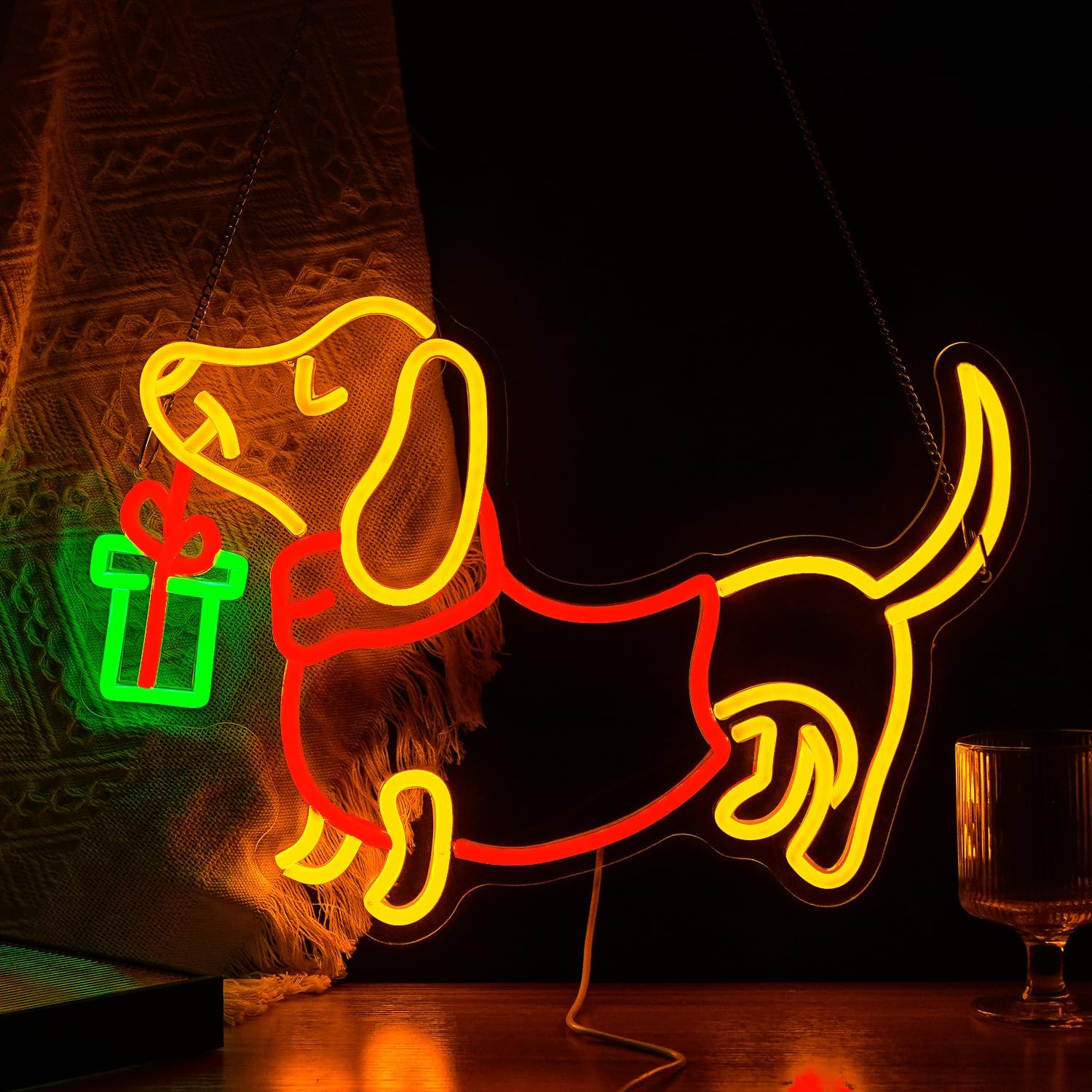 USB Dimmable Dachshund Neon Si - Bedroom Lighting Decor Ideas review and price