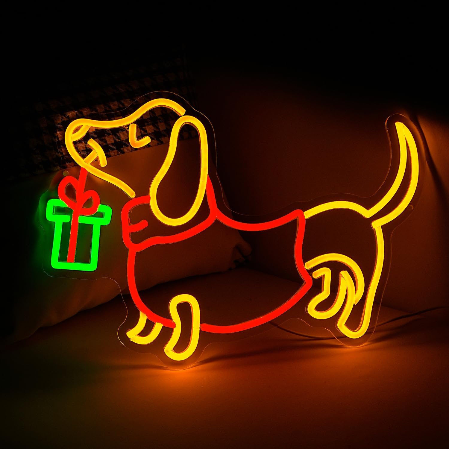 USB Dimmable Dachshund Neon Si - Bedroom Lighting Decor Ideas review and price