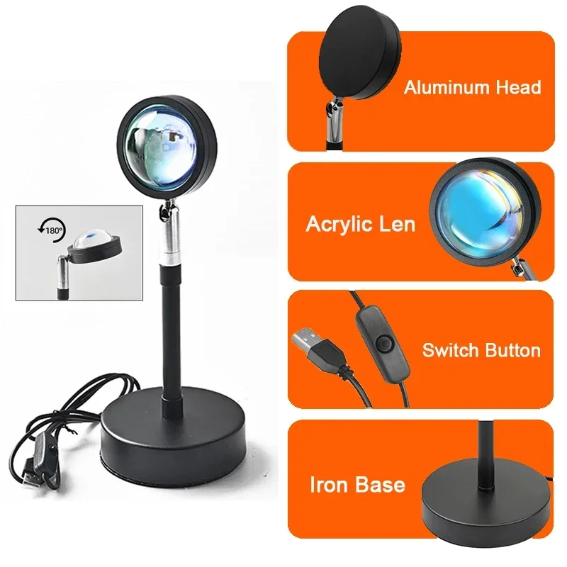 Sunset Mood Light Multiple Col - Sunset Lamp Projection review and price