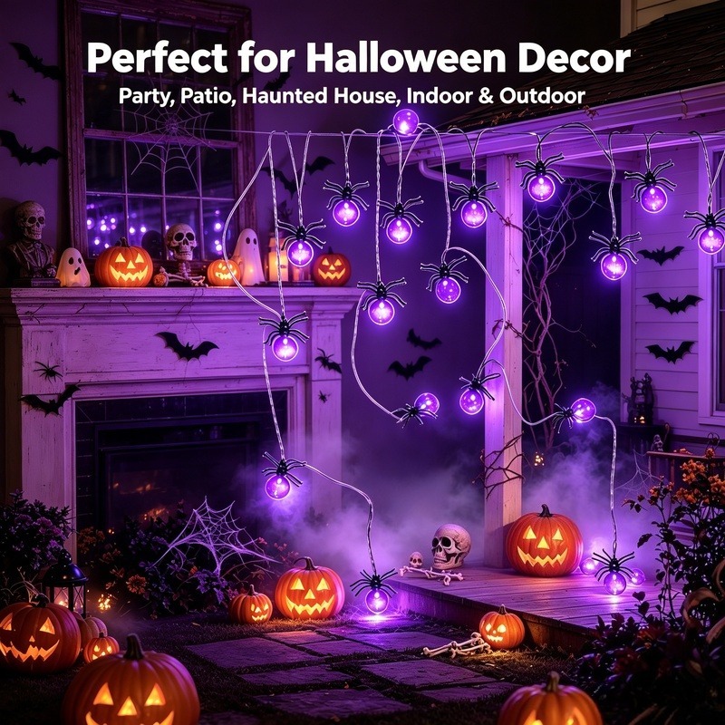 Battery Powered Spider LED Str - Lighting Decor Outdoor review and price