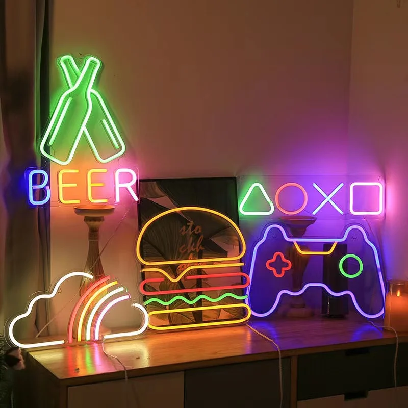 Game Neon Night Light Signs fo - Bedroom Lighting Decor Ideas review and price