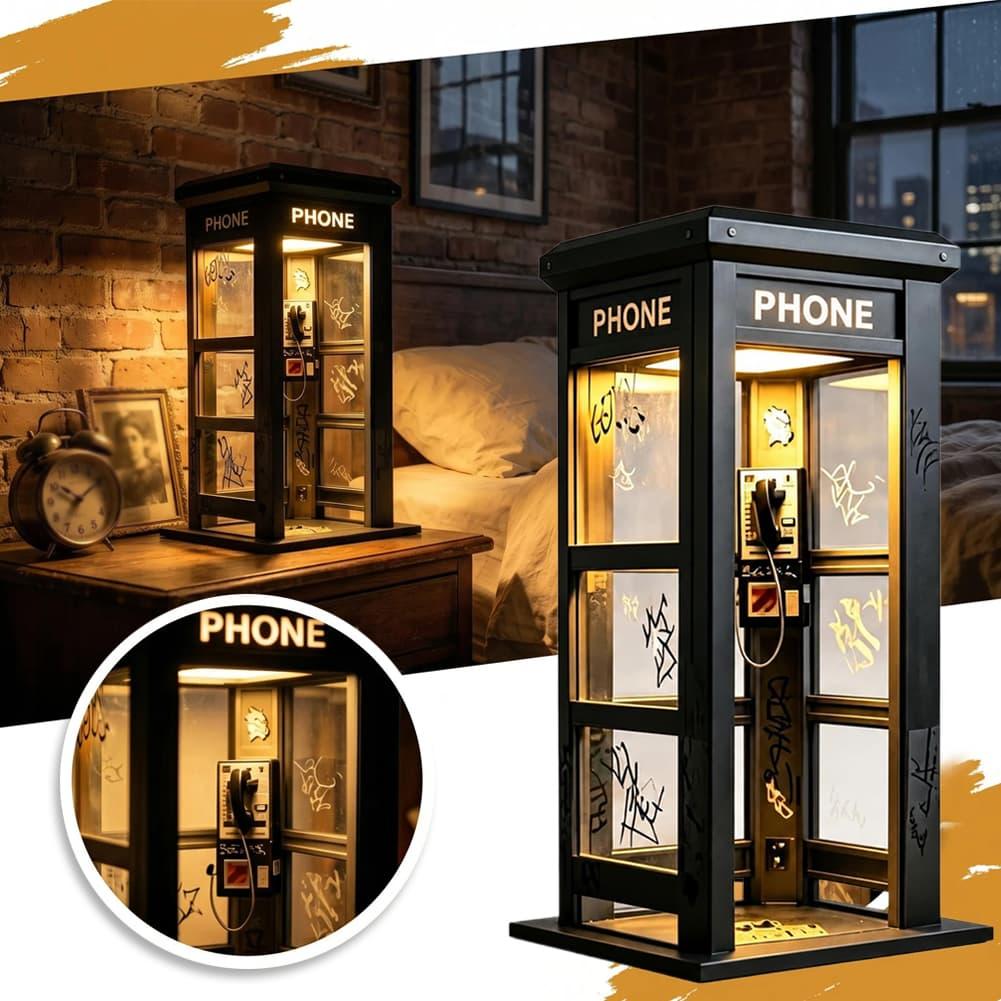 Retro Graffiti Phone Booth Tab - Lighting Decoration Ideas review and price