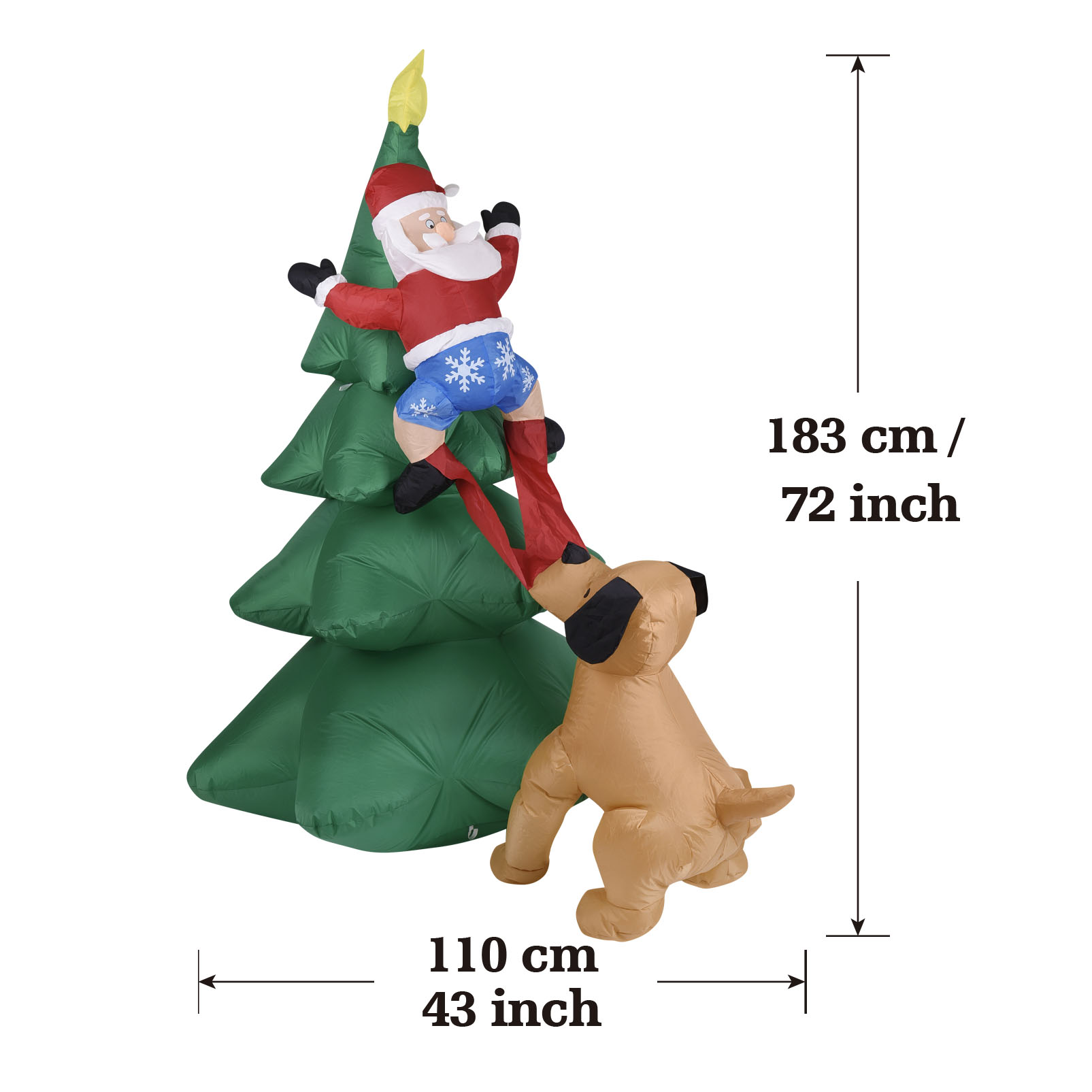 Christmas Inflatable Dog  w/Sa - Lighting Tree Decor review and price