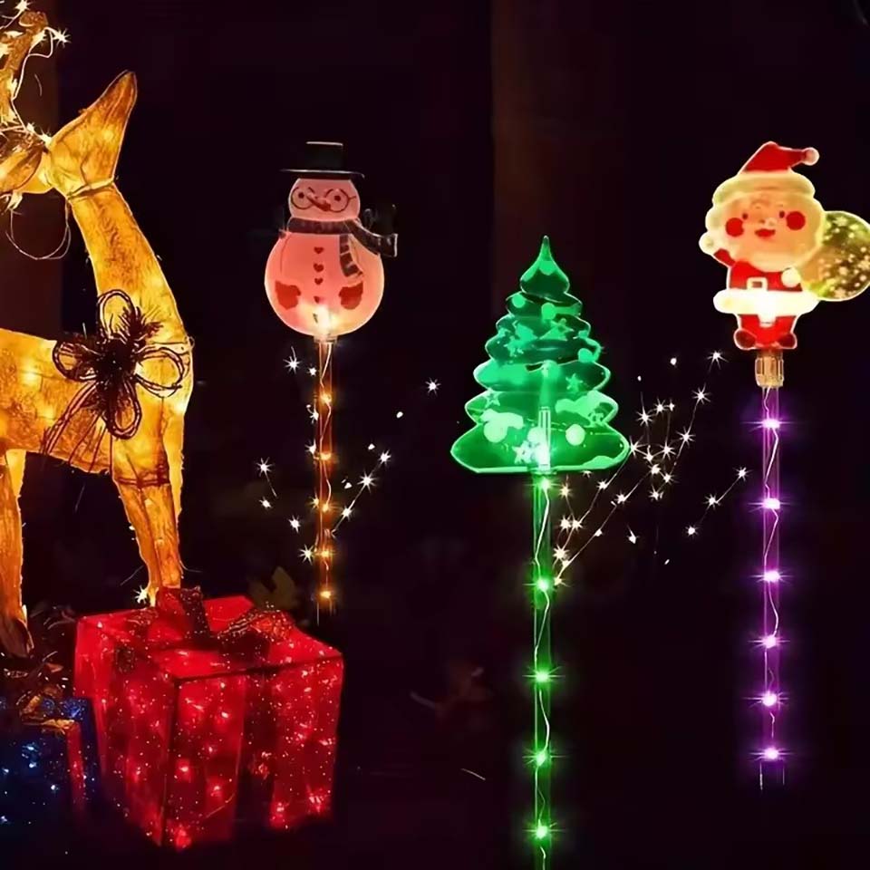 1Set of Solar Santa Claus&Chri - Lighting Tree Decor review and price