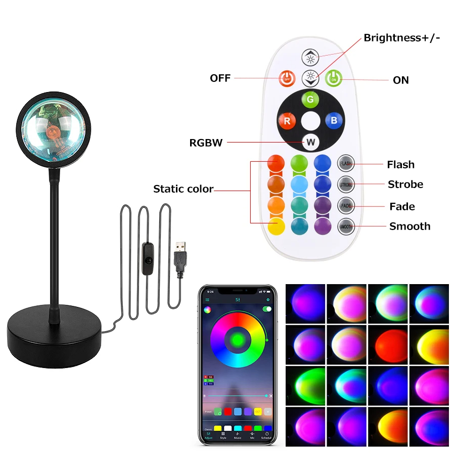 Sunset Projector Lamp Bluetoot - Sunset Lamp Projection review and price