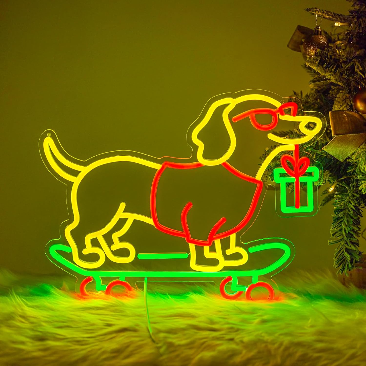 USB Dimmable Dachshund Neon Si - Bedroom Lighting Decor Ideas review and price