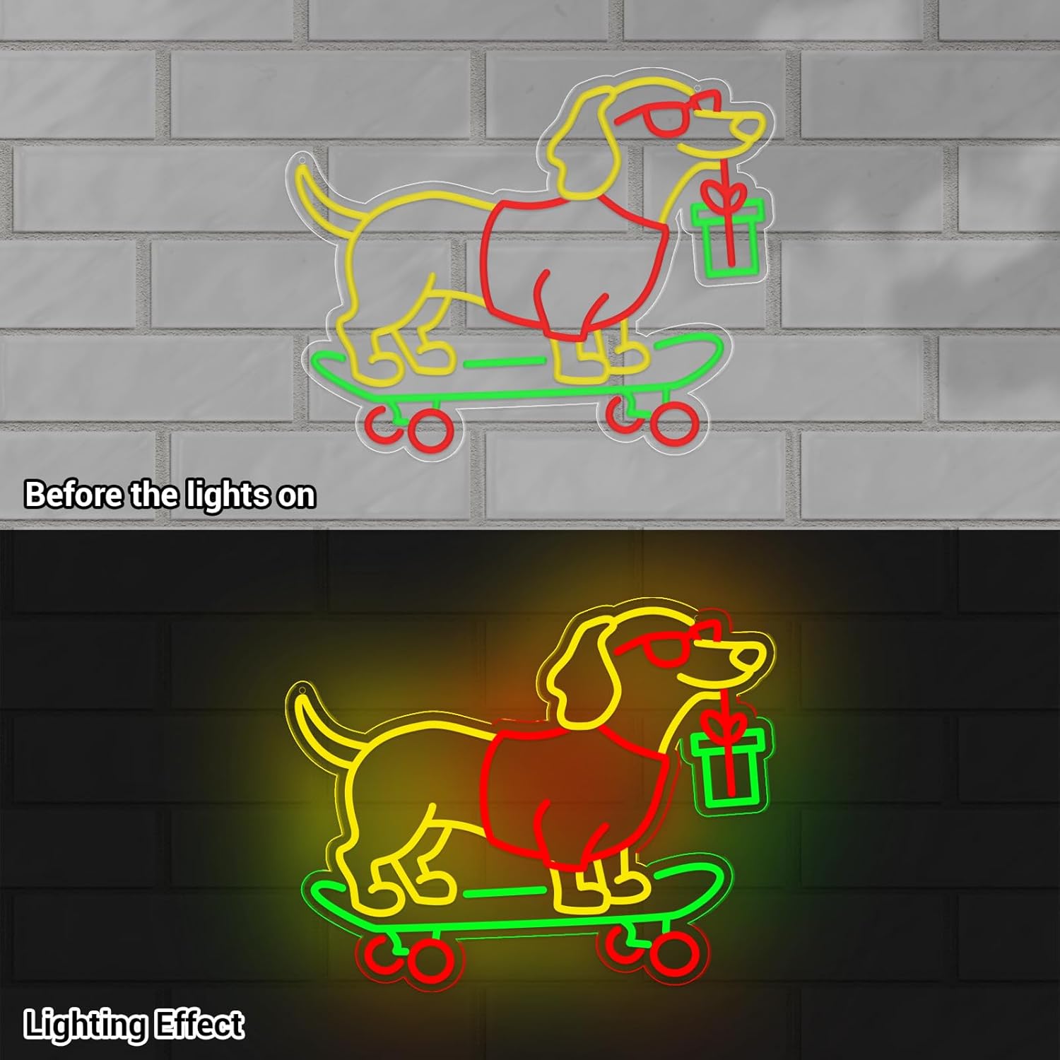USB Dimmable Dachshund Neon Si - Bedroom Lighting Decor Ideas review and price