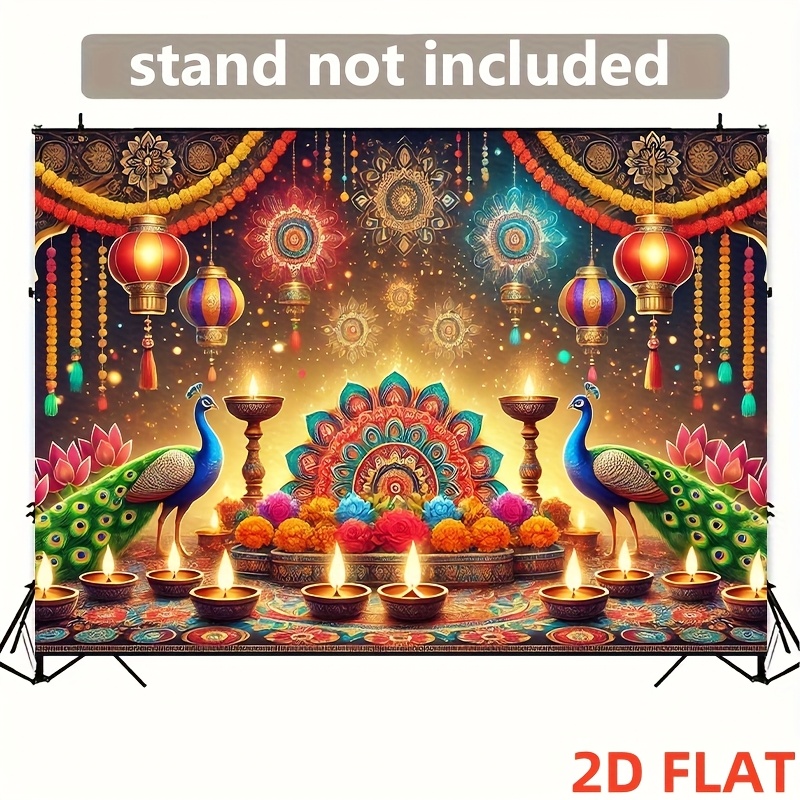 Diwali Peacock Lantern Tapestr - Lighting Decoration For Diwali review and price