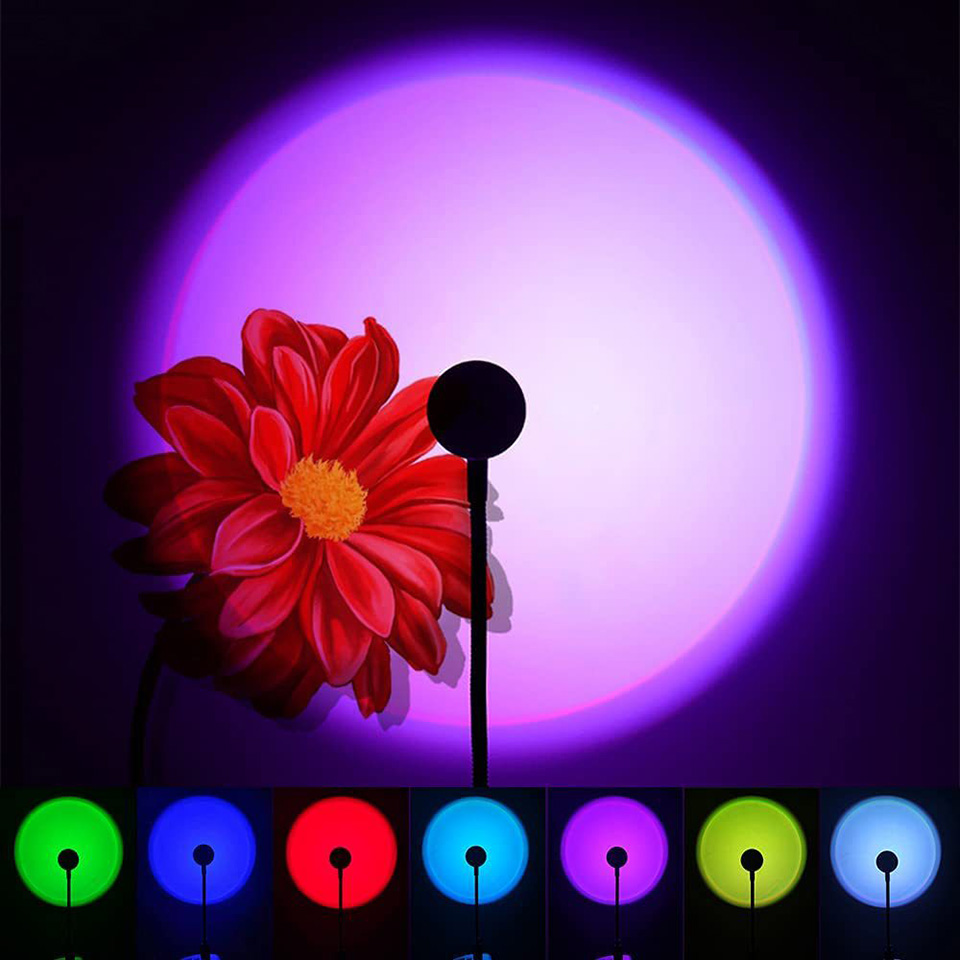 1x USB Sunset Lamp LED Rainbow - Sunset Lamp Projection review and price
