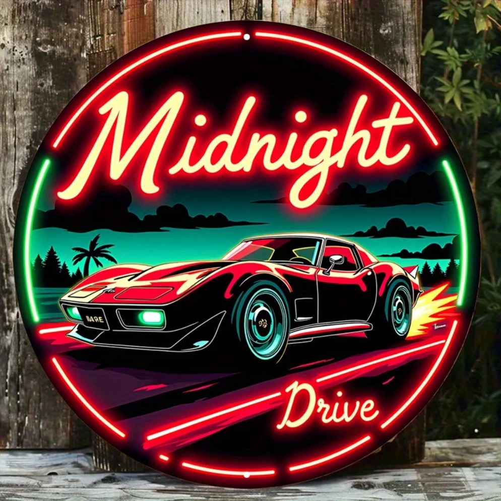 Vintage Neon Car Sign Midnight - Lighting Decoration Ideas review and price