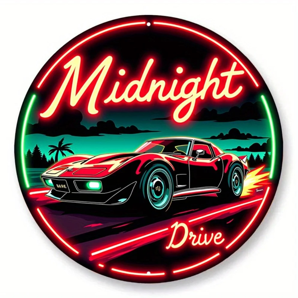 Vintage Neon Car Sign Midnight - Lighting Decoration Ideas review and price
