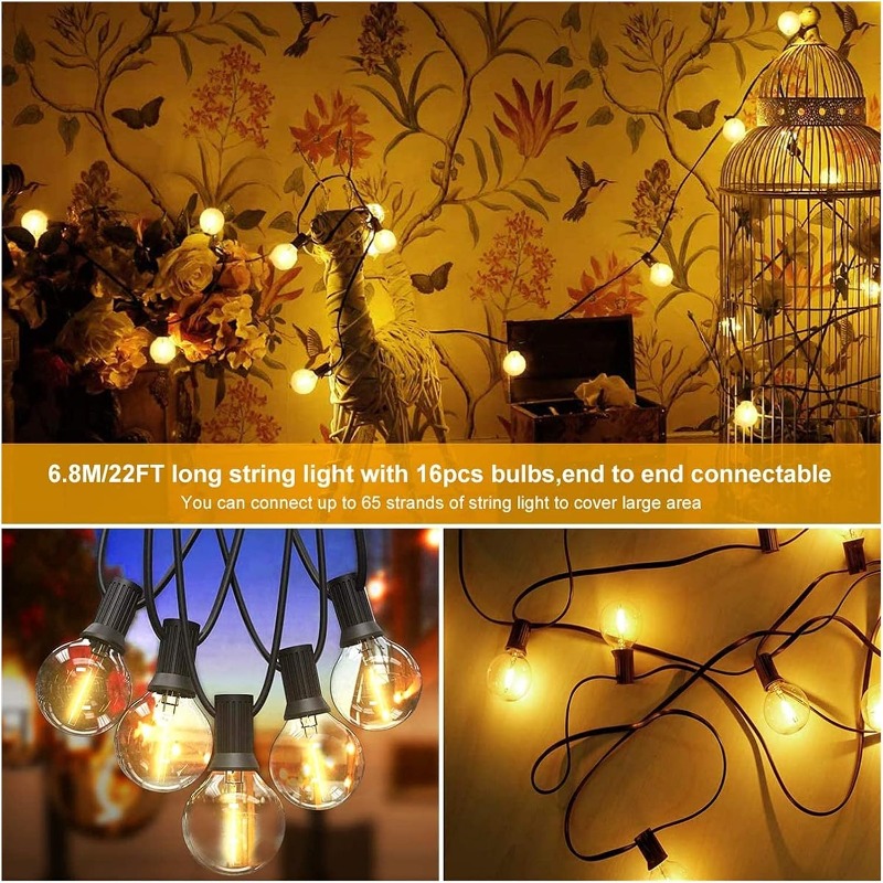 LED Outdoor Light String 64FT  - Outdoor Lighting Wedding Decor review and price