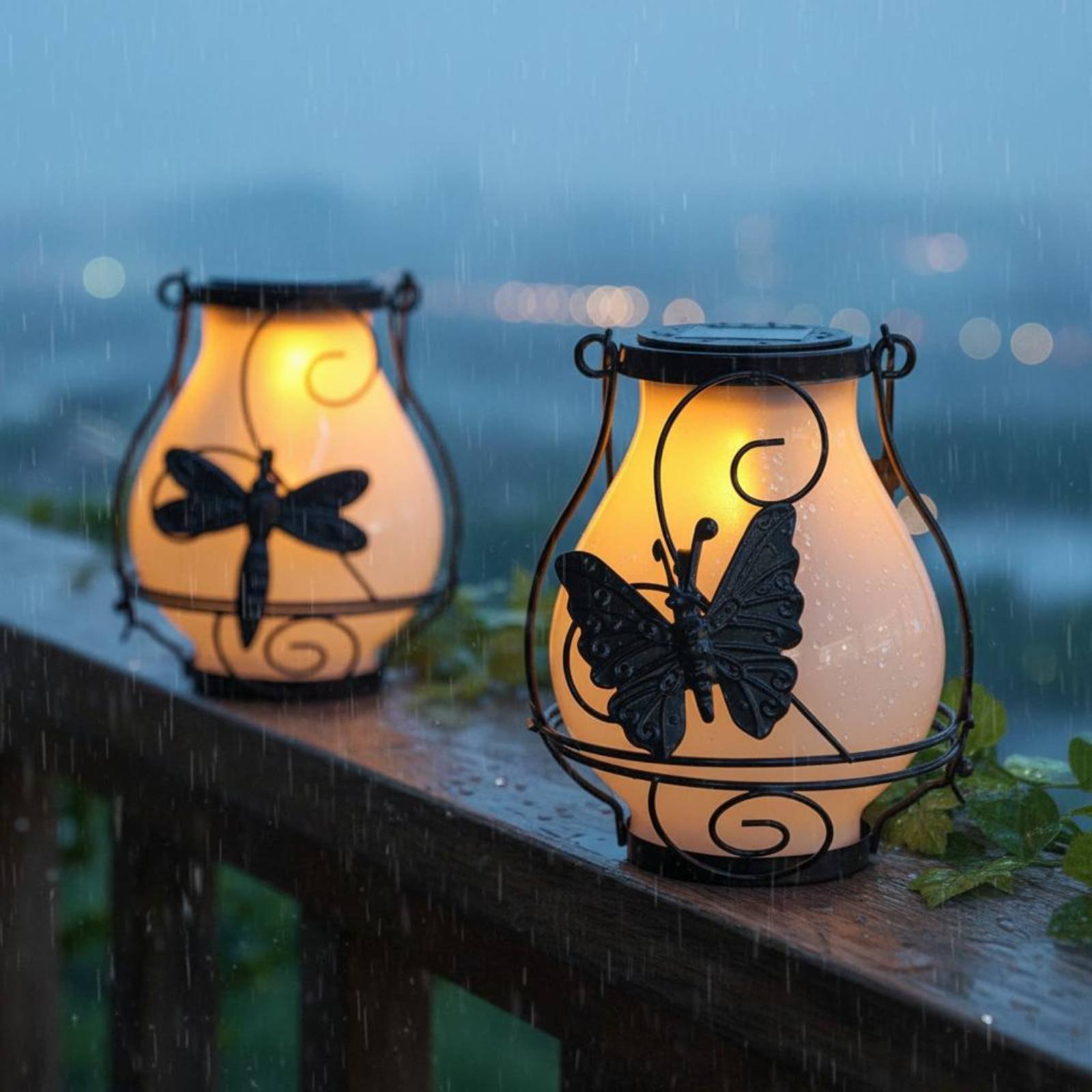 Solar Butterfly Lantern Waterp - Lighting Decor Outdoor review and price
