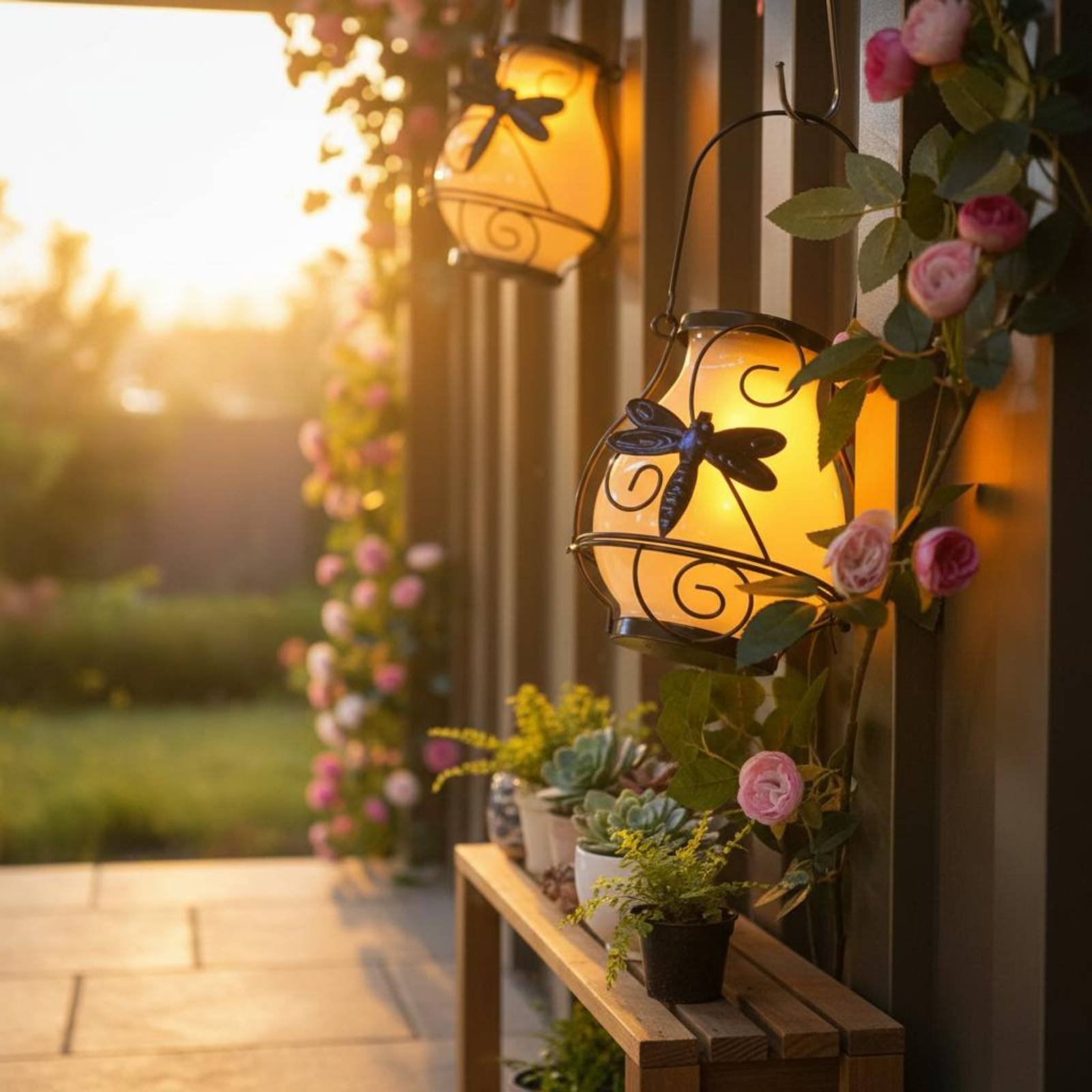 Solar Butterfly Lantern Waterp - Lighting Decor Outdoor review and price