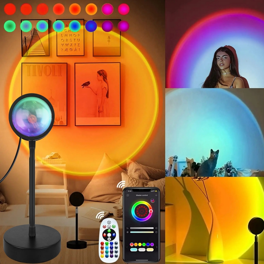 Smart Sunset Lamp Tuya LED Nig - Sunset Lamp Projection review and price
