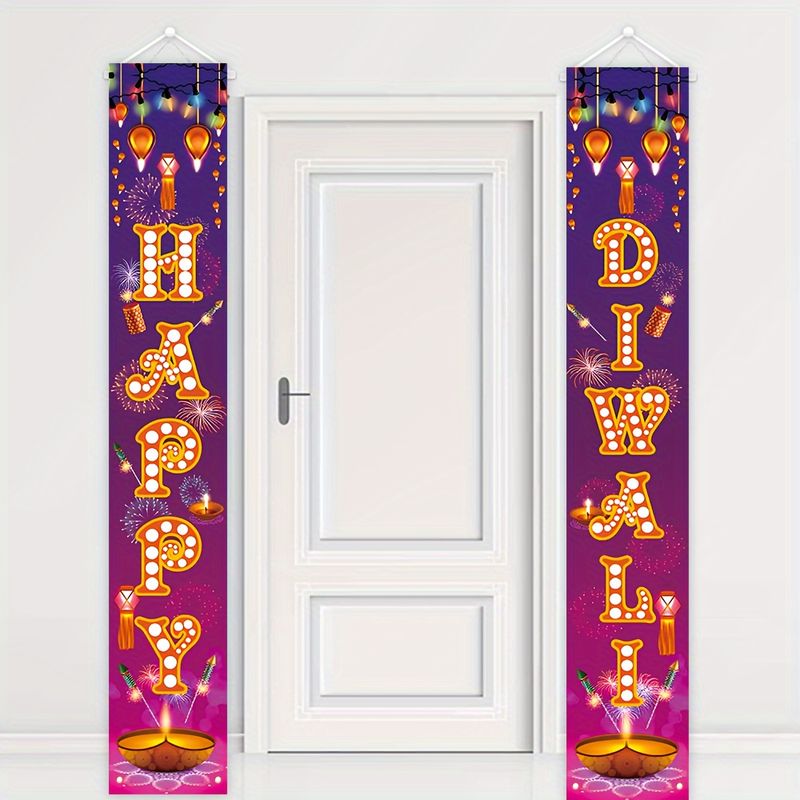 VIKAMA 2pcs Happy Diwali Door  - Lighting Decoration For Diwali review and price