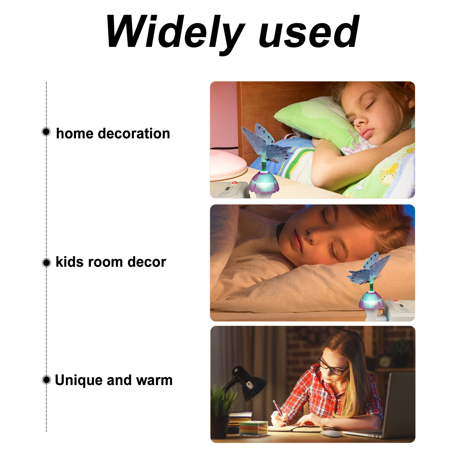 Butterflies Night Lamp 3D Visu - Bedroom Lighting Decor Ideas review and price