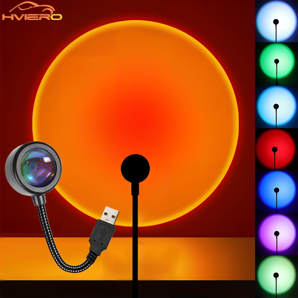 1Pcs USB Interface Sunset Lamp - Sunset Lamp Projection review and price