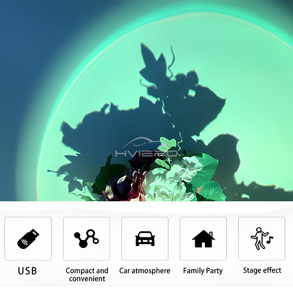 1Pcs USB Interface Sunset Lamp - Sunset Lamp Projection review and price