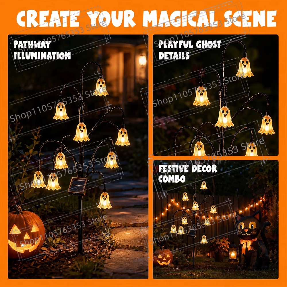 Halloween Solar Lantern Outdoo - Lighting Tree Decor review and price