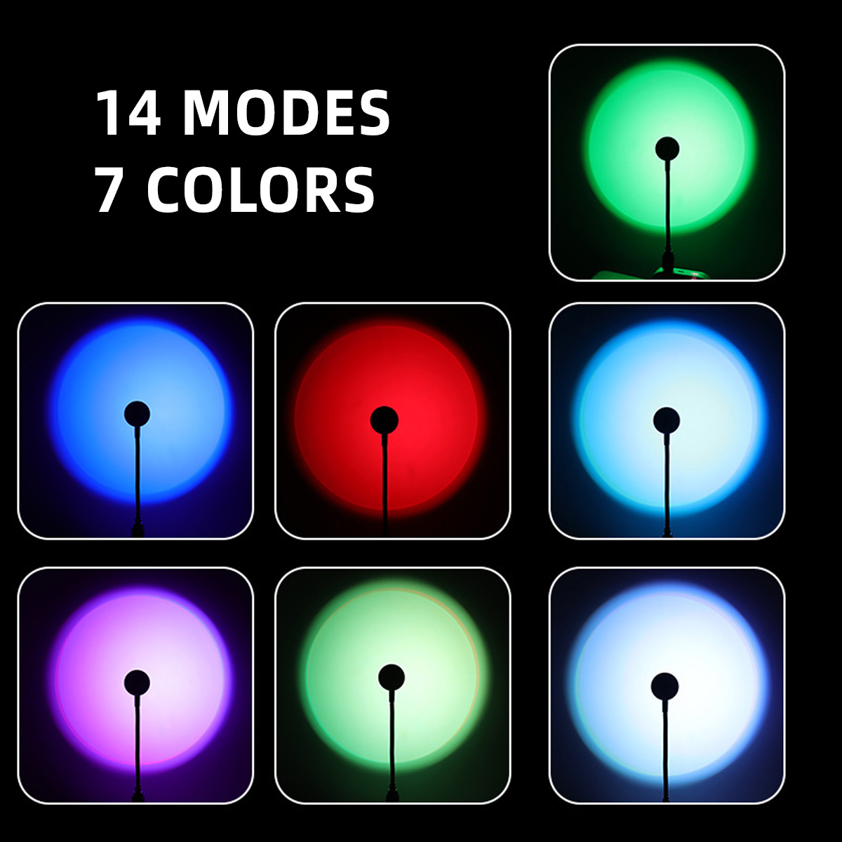 LED Rainbow Sunset Projection  - Sunset Lamp Projection review and price