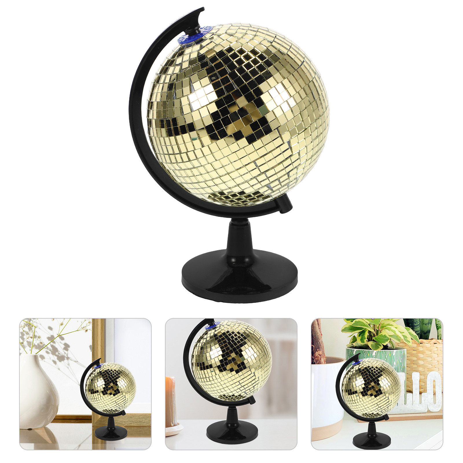 Golden Rotating Disco Globe Re - Disco Ball Mirror review and price