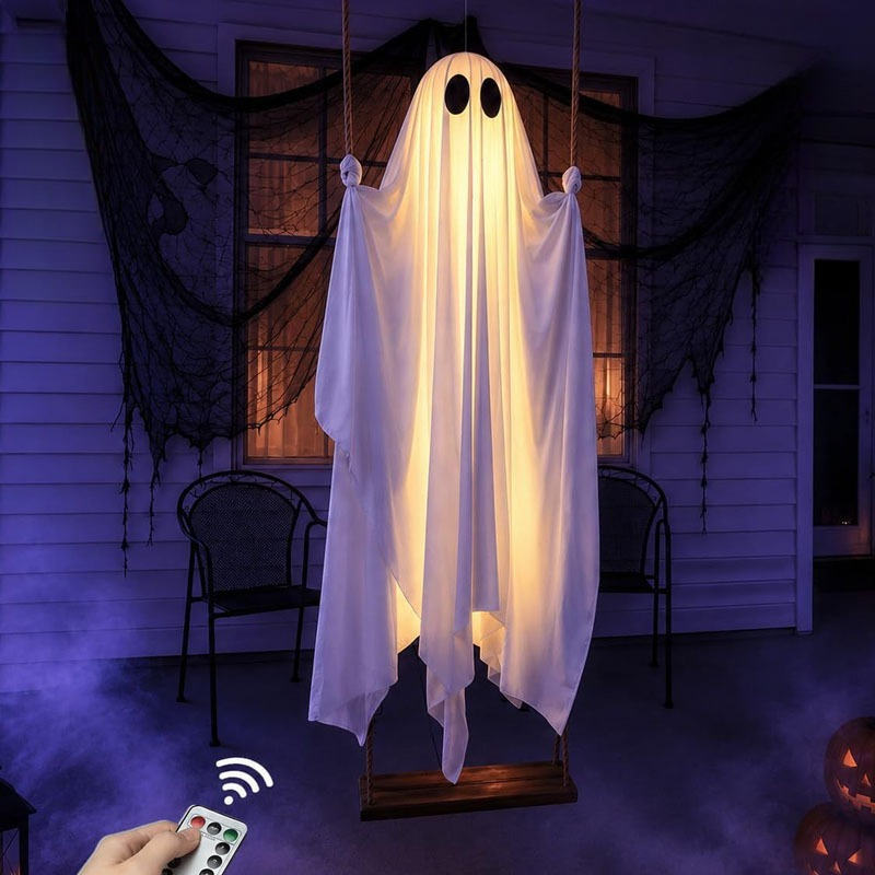 Hanging Swing Ghost Halloween  - Lighting Tree Decor review and price